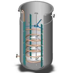 Side view cut-out of a tank